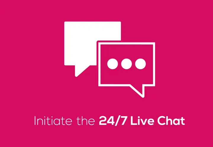 Initiate the 24/7 Live Chat
