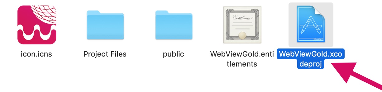 Hauptdatei des Xcode-Projekts