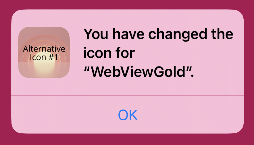 Dynamic app icon change user notification.