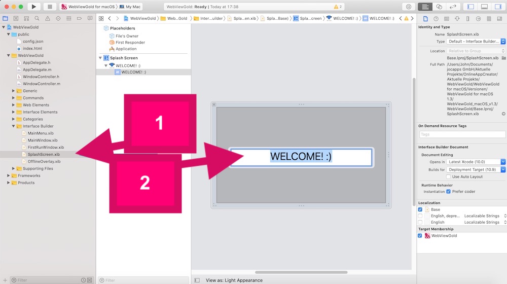 Modify the Splash Screen behavior in your Mac WebView application