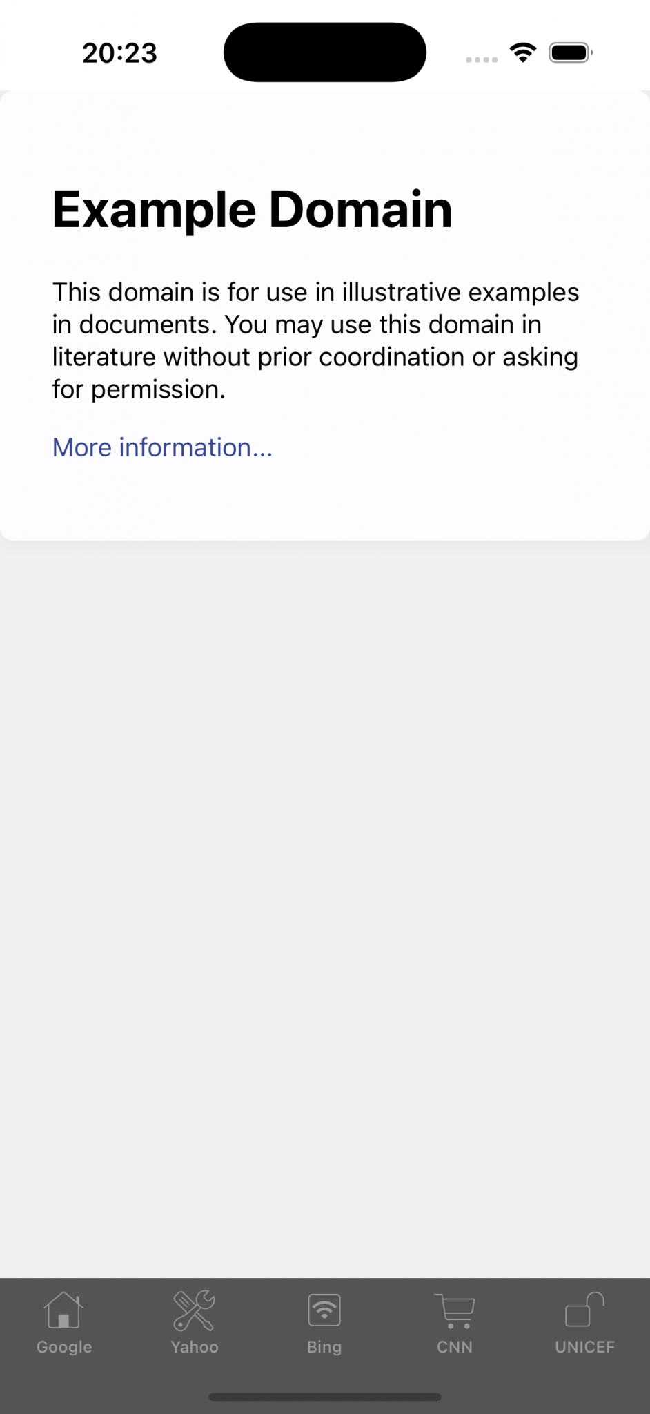 How does the native footer in iOS WebView looks like? - WebViewGold ...